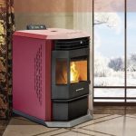 SCHENGER HLP3602 salamandra a pellets vermelha 9,3 kW A++ totalmente automática Wi-Fi + ECO + TIMER