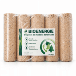BIOENERGIE briquetes de madeira – palete 5 × 96 briquetes – elevado poder calorífico