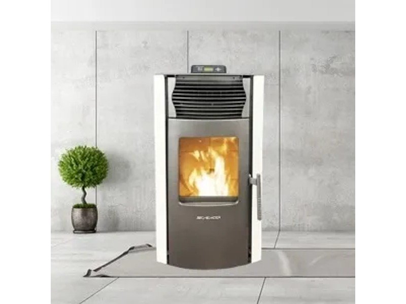 SCHENGER HP51 salamandra a pellets branca 8,8 kW A+ totalmente automática Wi-Fi + ECO + TIMER