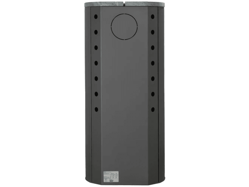 Thermia München V3 salamandra a lenha cinzento-ferro fundido com pedra-sabão 7 kW automática