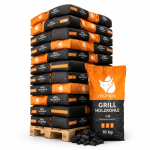 Heizfuxx carvão vegetal qualidade profissional – 36 sacos de 10 kg – palete 360 kg