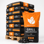 Heizfuxx carvão vegetal qualidade profissional – 36 sacos de 10 kg – palete 360 kg