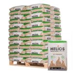 HELIOS pellets de madeira – 65 sacos de 15 kg – palete 975 kg – 100 % madeira de coníferas
