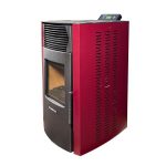 SCHENGER HP51 salamandra a pellets vermelha 8,8 kW A+ totalmente automática Wi-Fi + ECO + TIMER