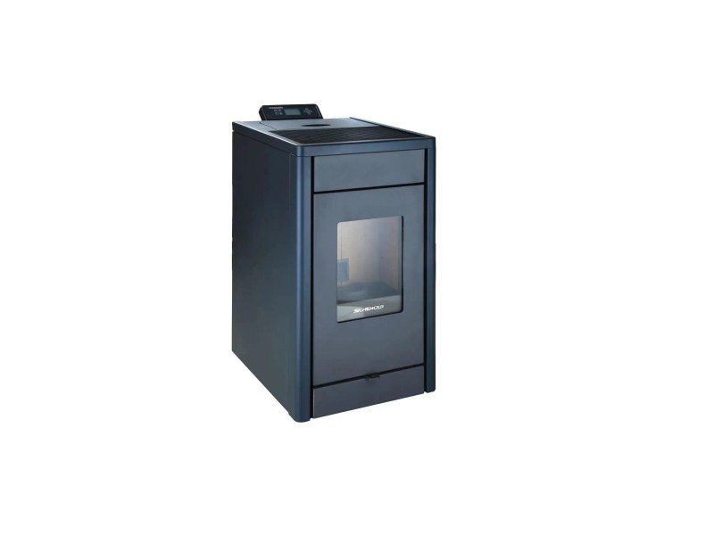 SCHENGER HP07 salamandra a pellets preta 8 kW A++ totalmente automática Wi-Fi + ECO + TIMER