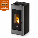 Freepoint Vega salamandra a pellets em aço branca 10,5 kW com controlo automático