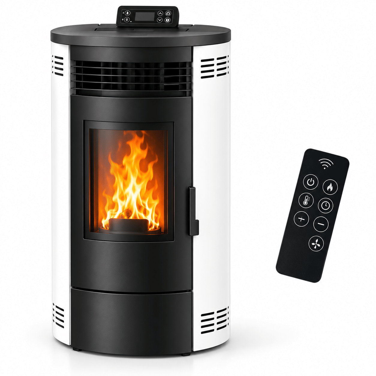 Sannover Flavia salamandra a pellets de ar 15 kW branca