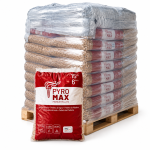 PYRO MAX pellets de madeira – 78 sacos de 15 kg – palete 1.170 kg – 100 % madeira de coníferas – ENplus A1