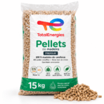 TotalEnergies pellets de madeira – saco de 15 kg – 100 % madeira de coníferas – ENplus A1