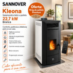 Sannover Kleona salamandra hidro a pellets 22,7 kW branca