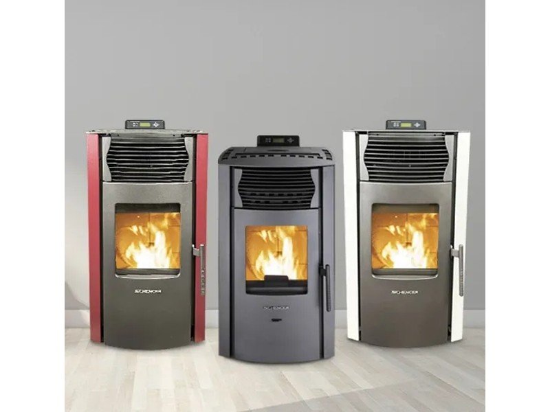 SCHENGER HP51 salamandra a pellets branca 8,8 kW A+ totalmente automática Wi-Fi + ECO + TIMER