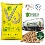 VERTDESHY pellets de madeira – saco ou a granel – 100 % madeira de coníferas – ENplus A1 & DINplus