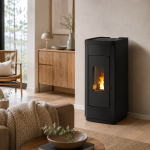 Freepoint STEE salamandra a pellets em aço bronze 8,5 kW