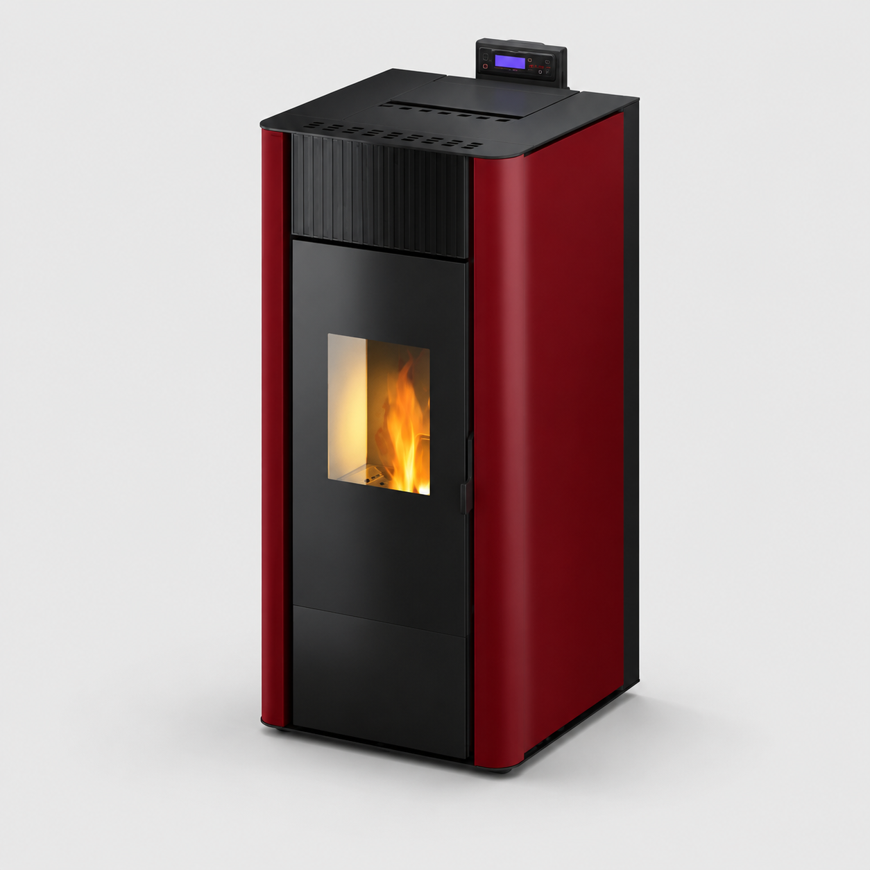 Freepoint Tesis salamandra hidro a pellets em aço Bordeaux 22,8 kW