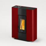 Freepoint Roxy Stand salamandra a pellets em aço Bordeaux 7 kW