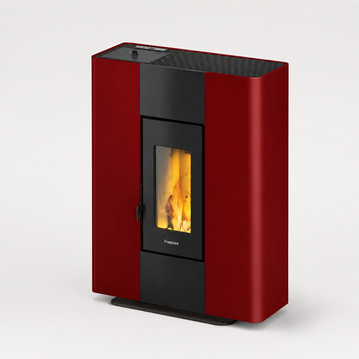 Freepoint Roxy Stand salamandra a pellets em aço Bordeaux 7 kW