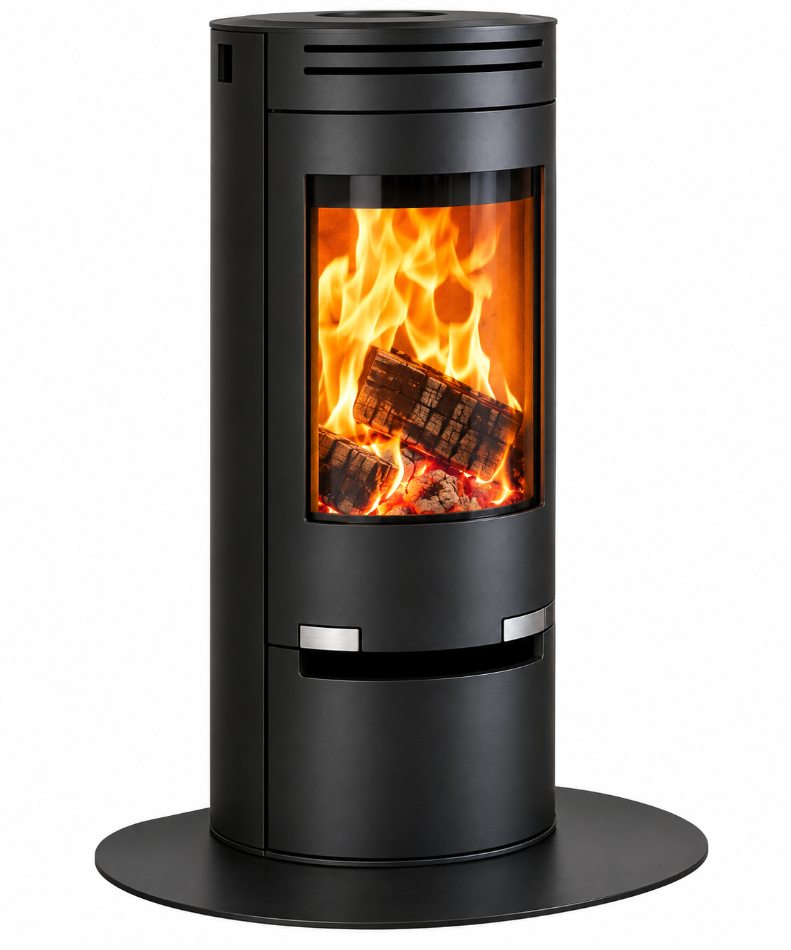 Aduro 1.1 salamandra a lenha em aço preta 6 kW com controlo automático