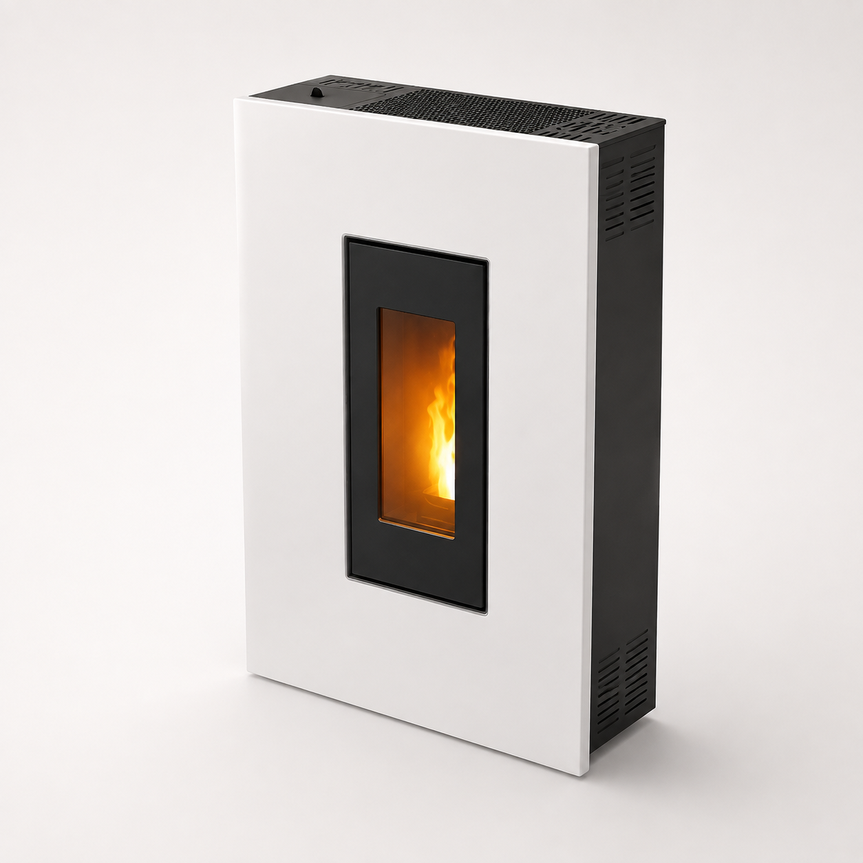 PEGASO Salamandra a pellets Madison em aço branco 5,3 kW com controlo automático