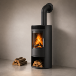 Justus Usedom 5 salamandra a lenha em aço 5 kW