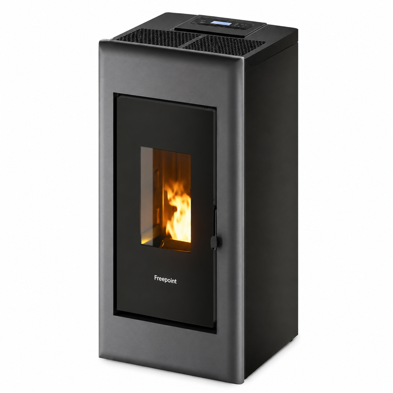 Freepoint Vega salamandra a pellets em aço branca 10,5 kW com controlo automático