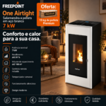 Freepoint One Airtight salamandra a pellets em aço branca 7 kW