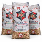 Proxima Star pellets de madeira – 66 sacos de 15 kg – palete 990 kg – 100 % madeira de coníferas