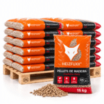 Heizfuxx Blue ENplus A1 pellets de madeira macia – 20 sacos de 15 kg – palete 300 kg
