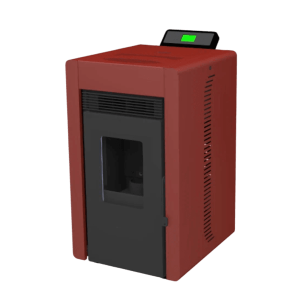 SCHENGER HLP3402 salamandra a pellets vermelha 5,5 kW A++ totalmente automática Wi-Fi + modo ECO