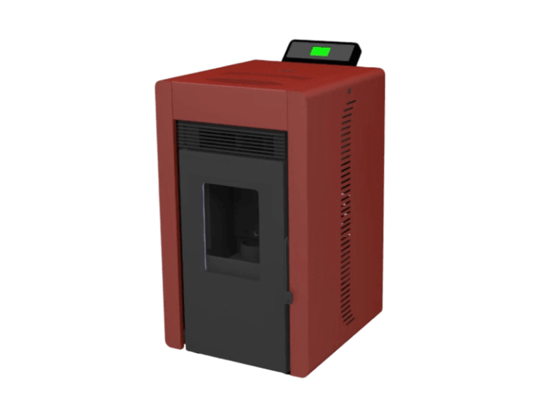 SCHENGER HLP3402 salamandra a pellets vermelha 5,5 kW A++ totalmente automática Wi-Fi + modo ECO