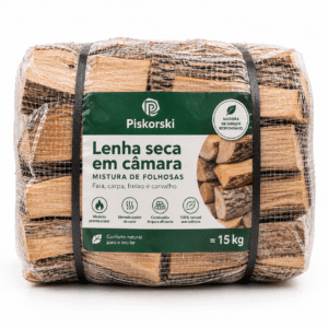 Lenha seca em câmara em fardo – mistura de folhosas com faia, carpa, freixo e carvalho
