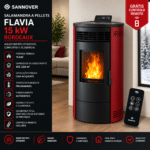 Sannover Flavia salamandra a pellets de ar 15 kW Bordeaux