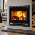 Aduro 5.1 salamandra a lenha em aço preta 7 kW com controlo automático