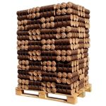 WOODSTOCK briquetes de madeira prensada – palete com 8 × 84 briquetes – elevado poder calorífico