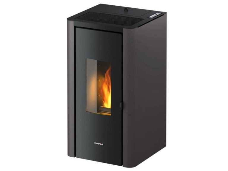 Freepoint Salamandra a pellets Indi em aço antracite 7 kW