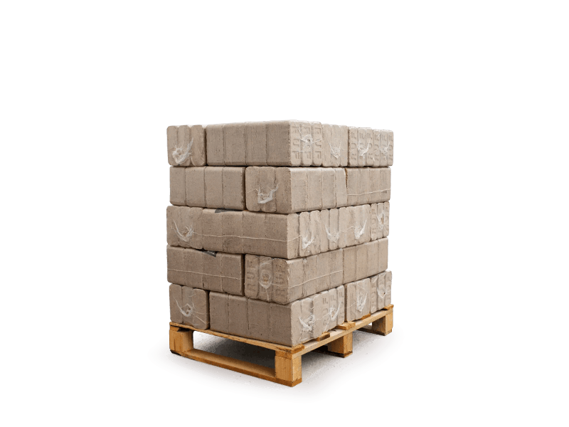 Heizfuxx RUF Original Red briquetes de madeira dura – 30 embalagens de 10 kg – palete 300 kg