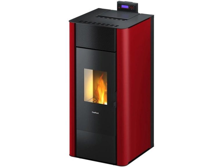 Freepoint Tesis salamandra hidro a pellets em aço Bordeaux 22,8 kW
