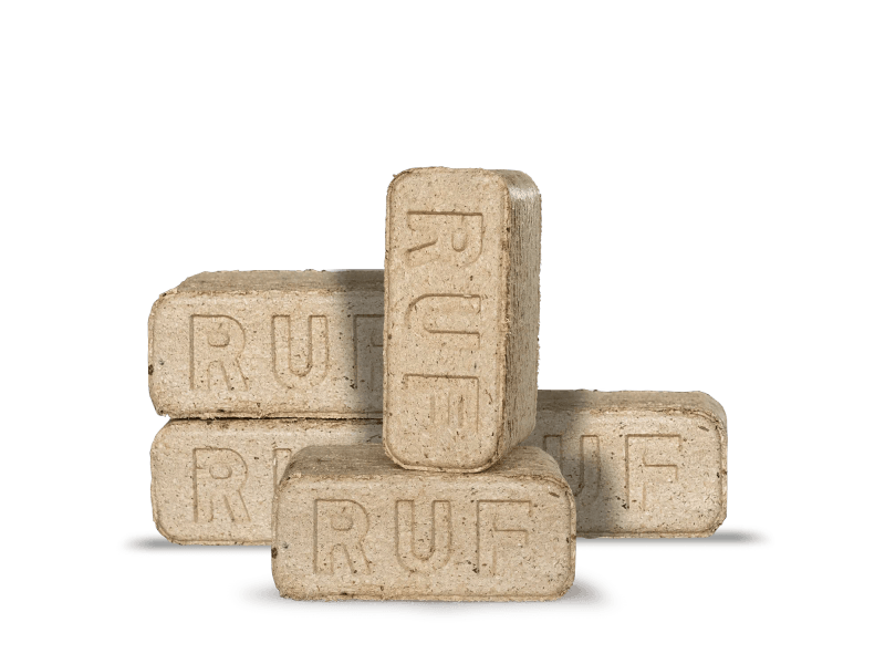 Heizfuxx RUF Original Blue briquetes de madeira de coníferas – 30 embalagens de 10 kg – palete 300 kg