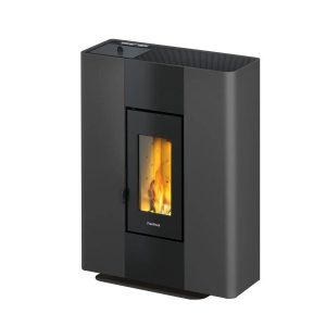 Freepoint Roxy salamandra a pellets em aço antracite 7 kW