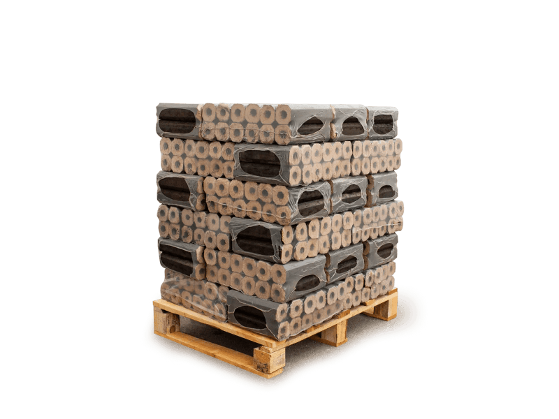 Heizfuxx PiniKay Octagon briquetes de madeira dura – 30 embalagens de 10 kg – palete 300 kg