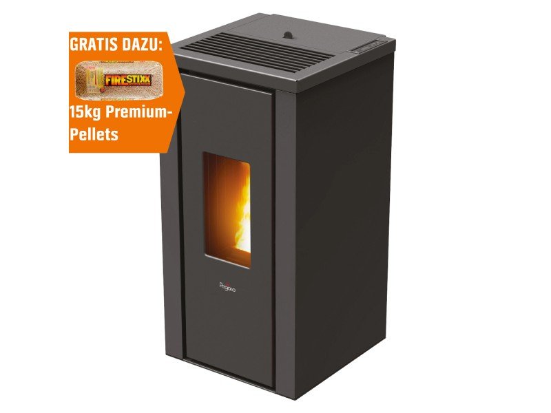 PEGASO Salamandra a pellets Vera em aço antracite 7 kW com controlo automático