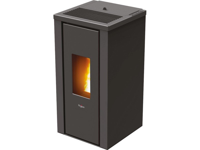 PEGASO Salamandra a pellets Vera em aço antracite 7 kW com controlo automático