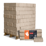 Heizfuxx RUF Original Red briquetes de madeira dura 10 kg × 96 embalagens – palete 960 kg