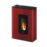 Freepoint Atri salamandra a pellets em metal Bordeaux 4,9 kW