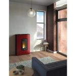 Freepoint Atri salamandra a pellets em metal Bordeaux 4,9 kW