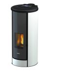 Freepoint Breeze salamandra a pellets em aço branca 9,1 kW com controlo automático