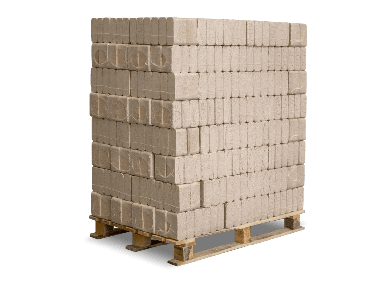 Heizfuxx RUF Original Red briquetes de madeira dura 10 kg × 96 embalagens – palete 960 kg