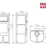 Hark Opera-B salamandra de combustão contínua creme 7 kW com controlo automático – classe A+