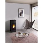 Freepoint LIFE salamandra a pellets em aço preta 8,5 kW