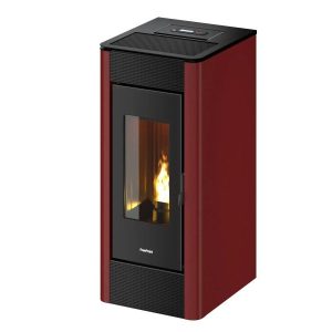 Freepoint INDA salamandra a pellets em aço Bordeaux 10,5 kW