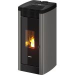 Freepoint STEE salamandra a pellets em aço titânio 8,5 kW com controlo automático